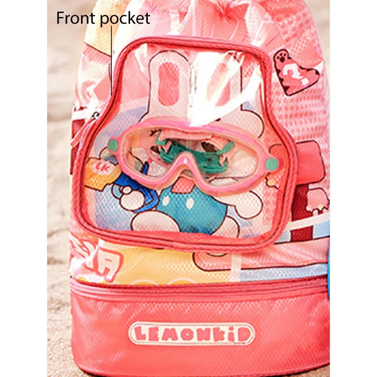 Pink Rabbit Face, Waterproof Swimming Bag/ Beach Bag
