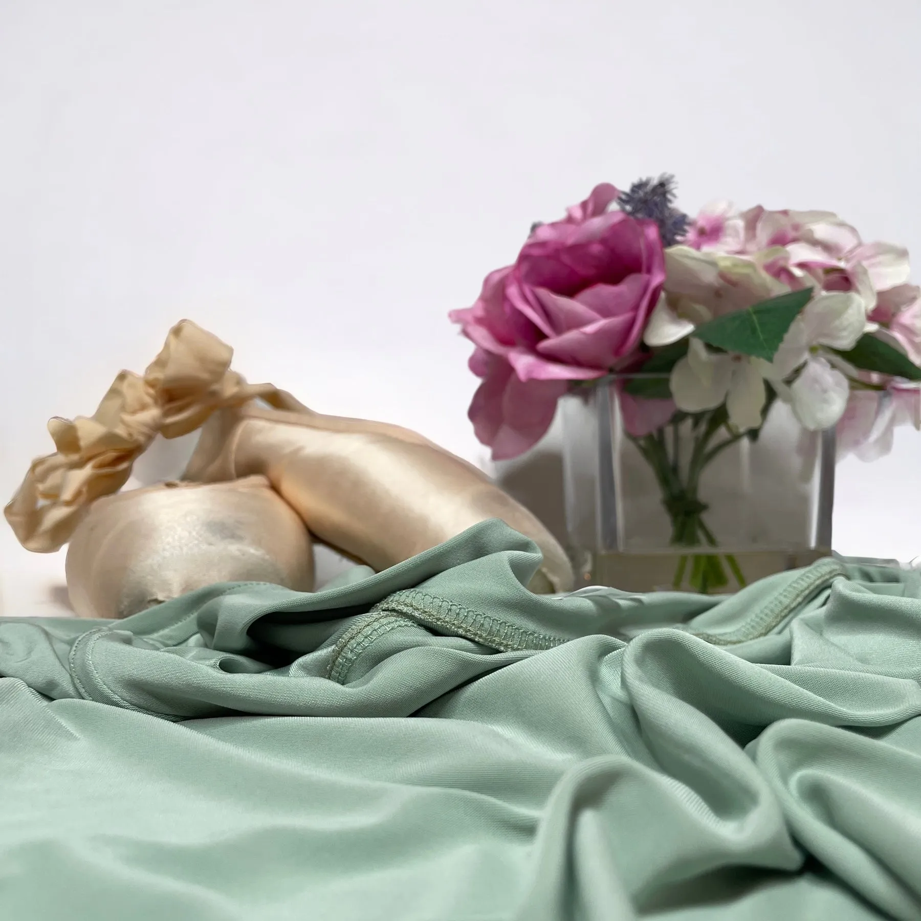 Pistachio Light Green Ballet Wrap Skirt - Demi