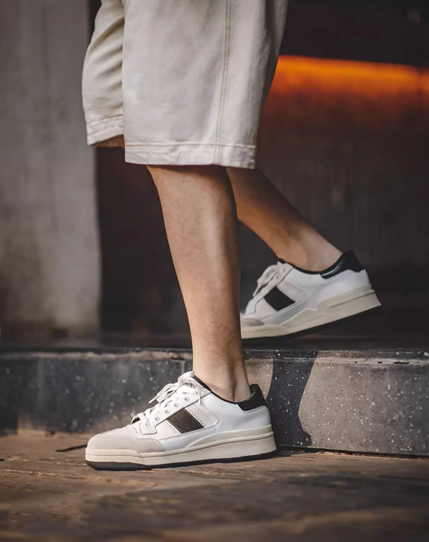 Retro Classic Remade All-Match Sports White Men's Casual Shoes