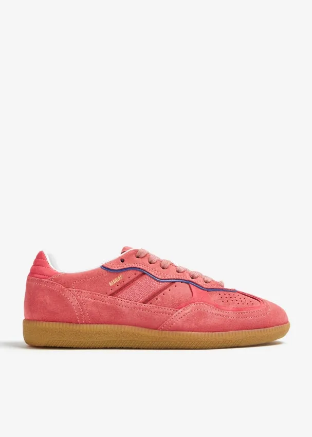 Rife Pink Leather Trainers