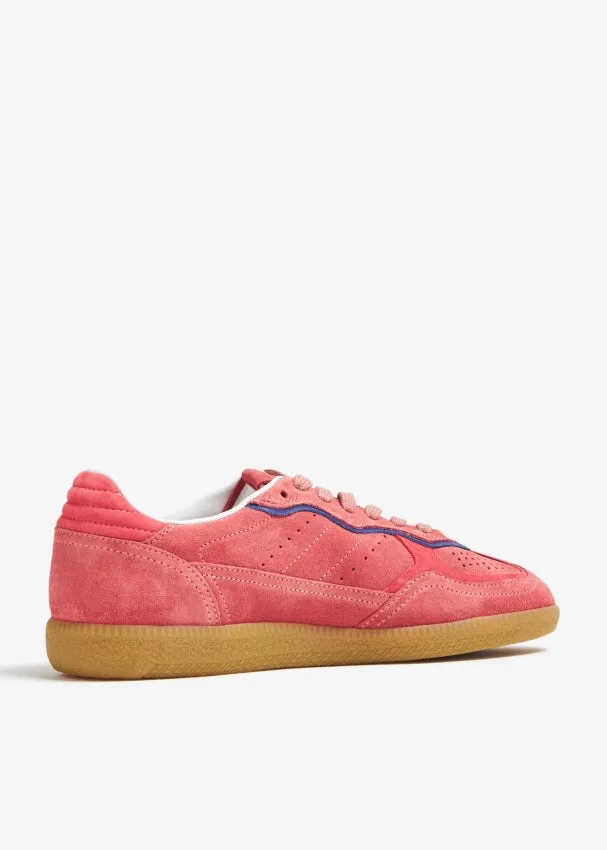Rife Pink Leather Trainers
