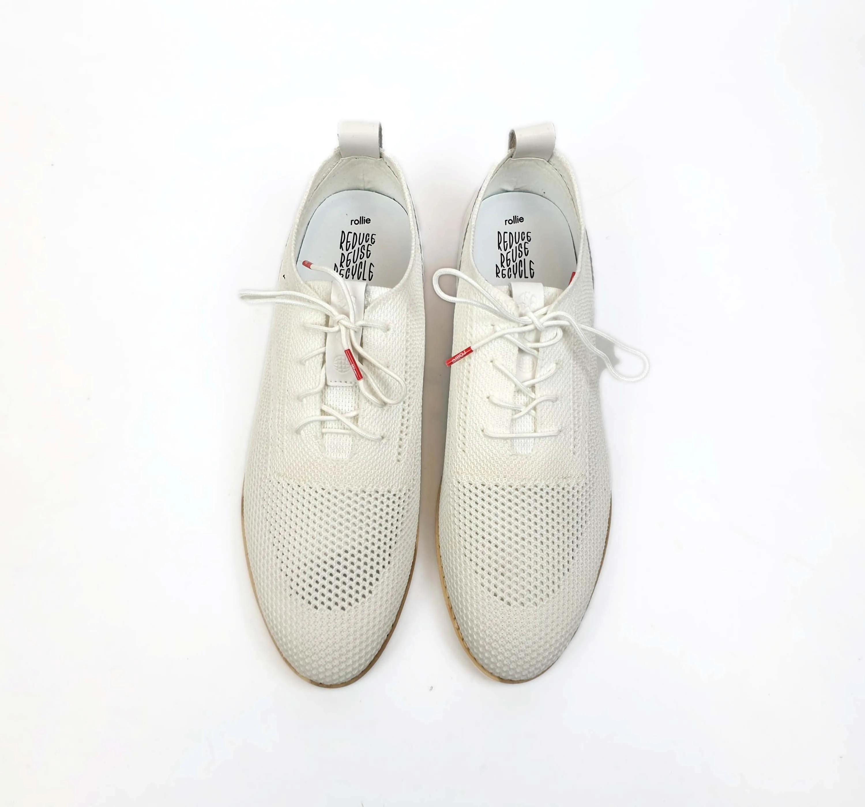 Rollie derby white eco punch shoes in size 41 (comes with box)