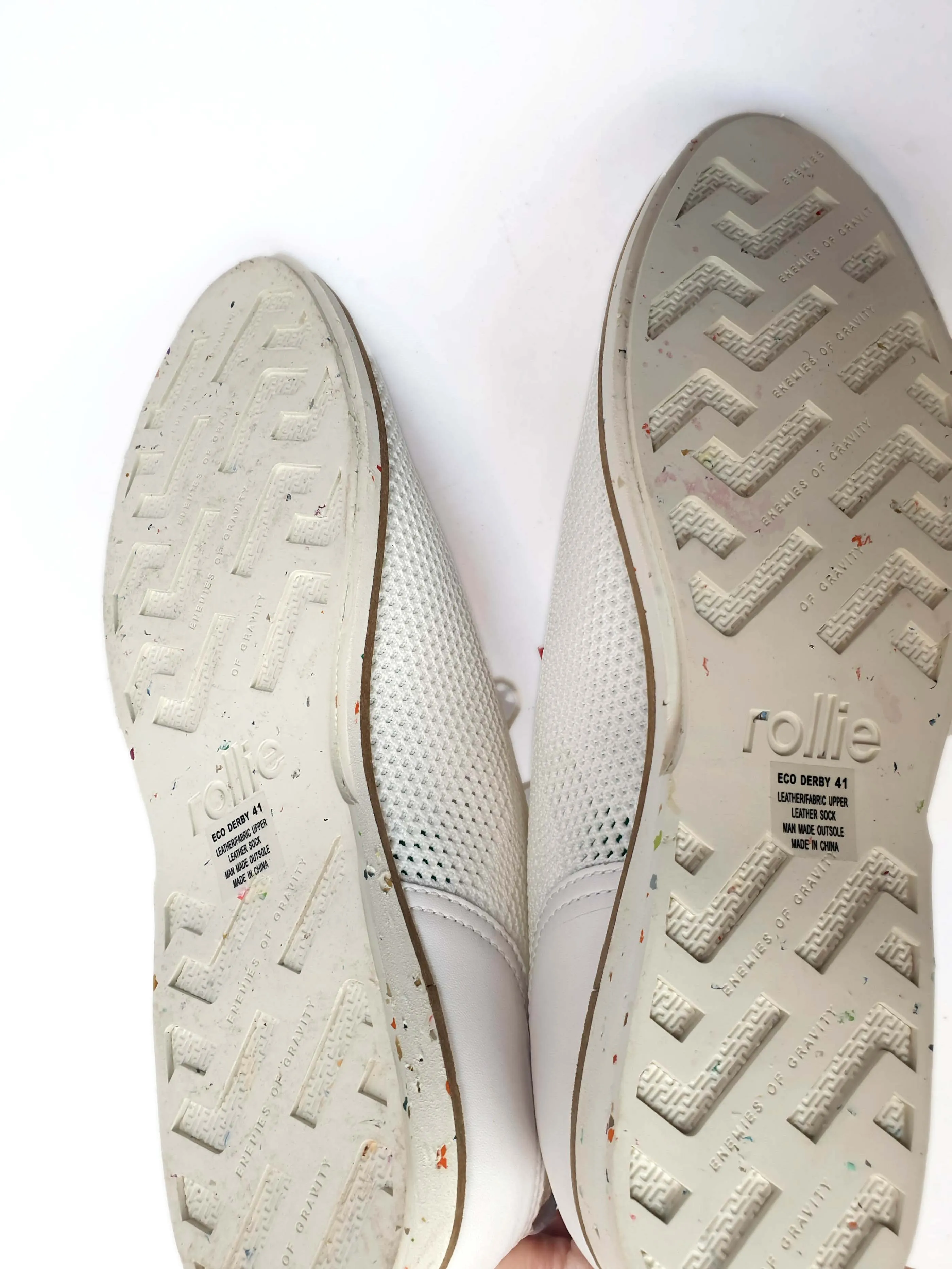 Rollie derby white eco punch shoes in size 41 (comes with box)