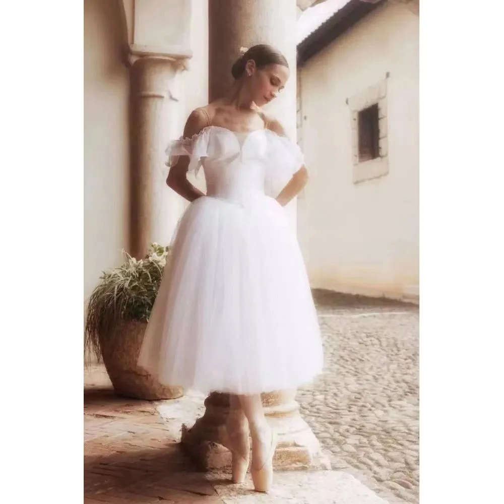 Romantic Era Soft (Snow) Simple Ballet Dress