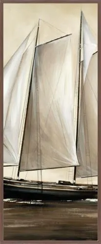 Sail Boat Triptych - Framed Giclee