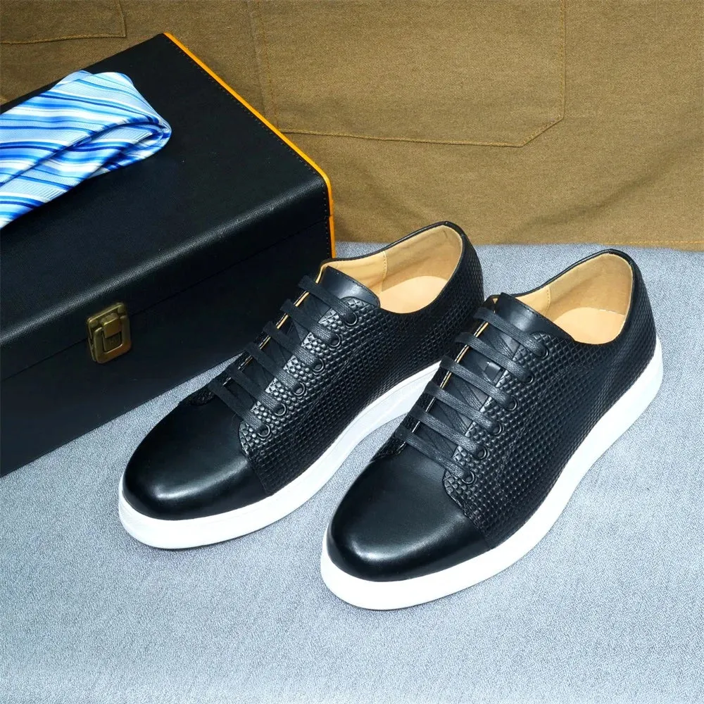 Size 38 To 50 Classic Men's Casual Shoes Genuine Leather Lace-up Sneakers Flat Derby Shoes Driving Shopping Work Shoes for Men