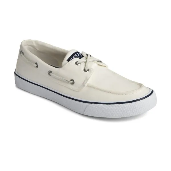Sperry BAHAMA II Mens Canvas Boat Shoes White