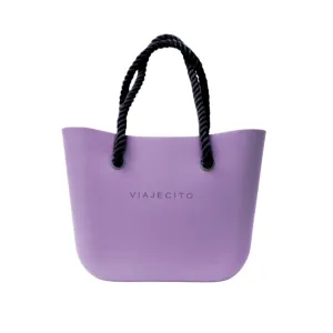Standard Beach Tote Set - Grape Soda with Natural Lining