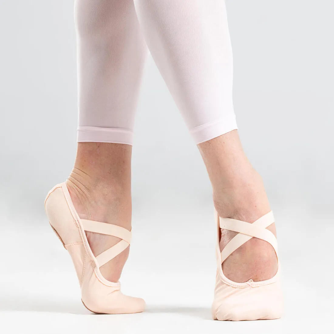Stretch Canvas Split-Sole Demi-Pointe Ballet Shoes Size 7.5 to 8