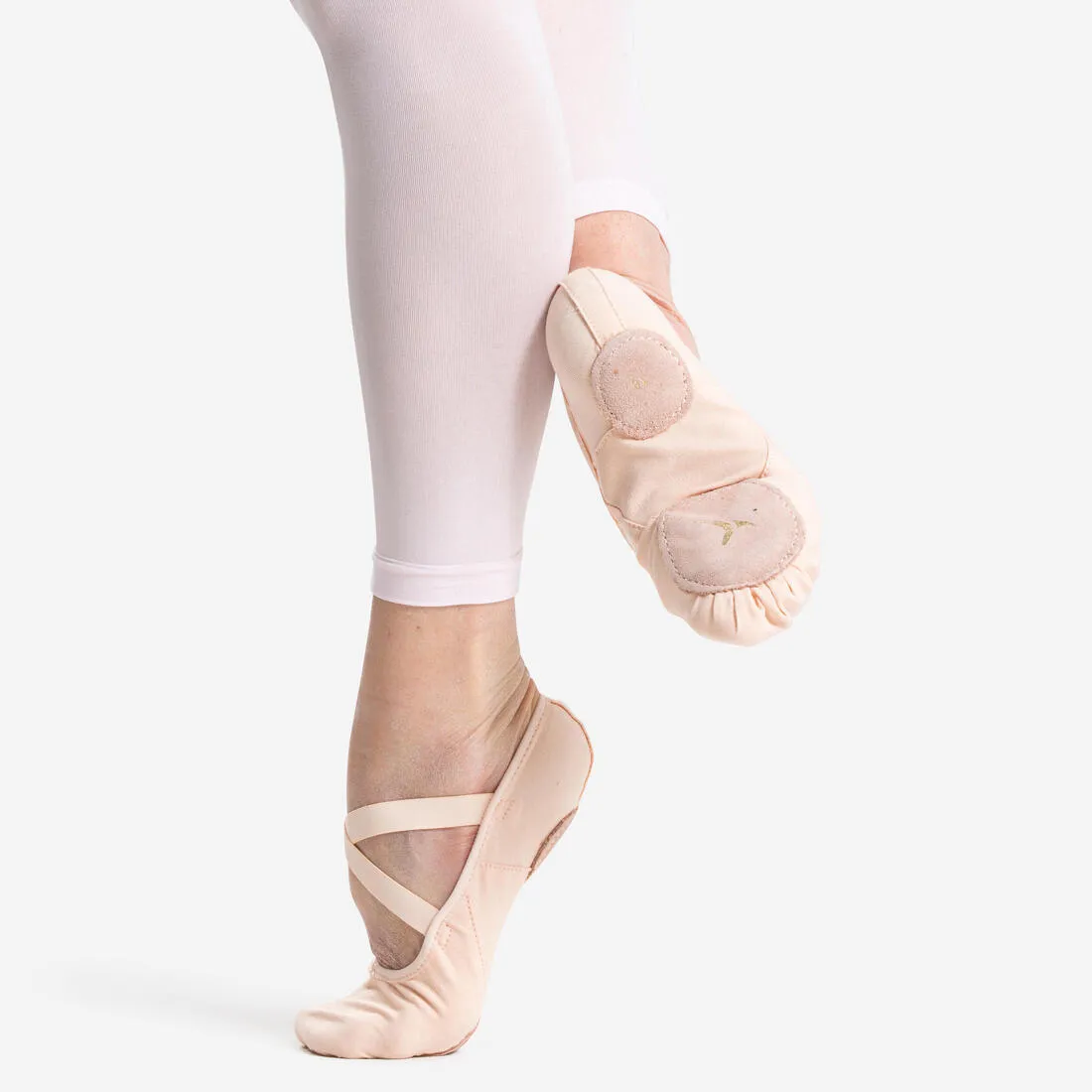 Stretch Canvas Split-Sole Demi-Pointe Ballet Shoes Size 7.5 to 8
