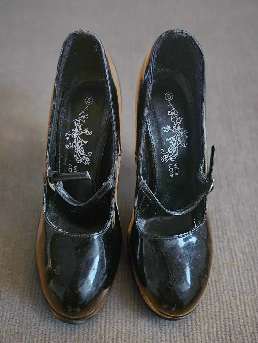 Stripper / Pole Dancing Shoes, Heavily Worn, UK5