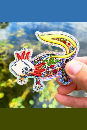 Tattsolotl Glitter Sticker