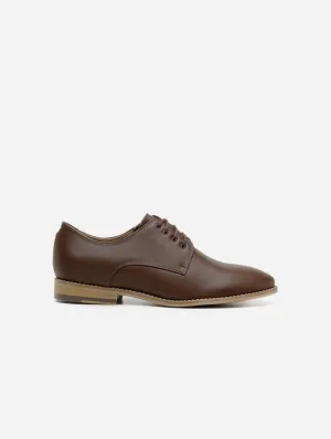 Teresa Women's Vegan Leather Derby Shoes | Brown