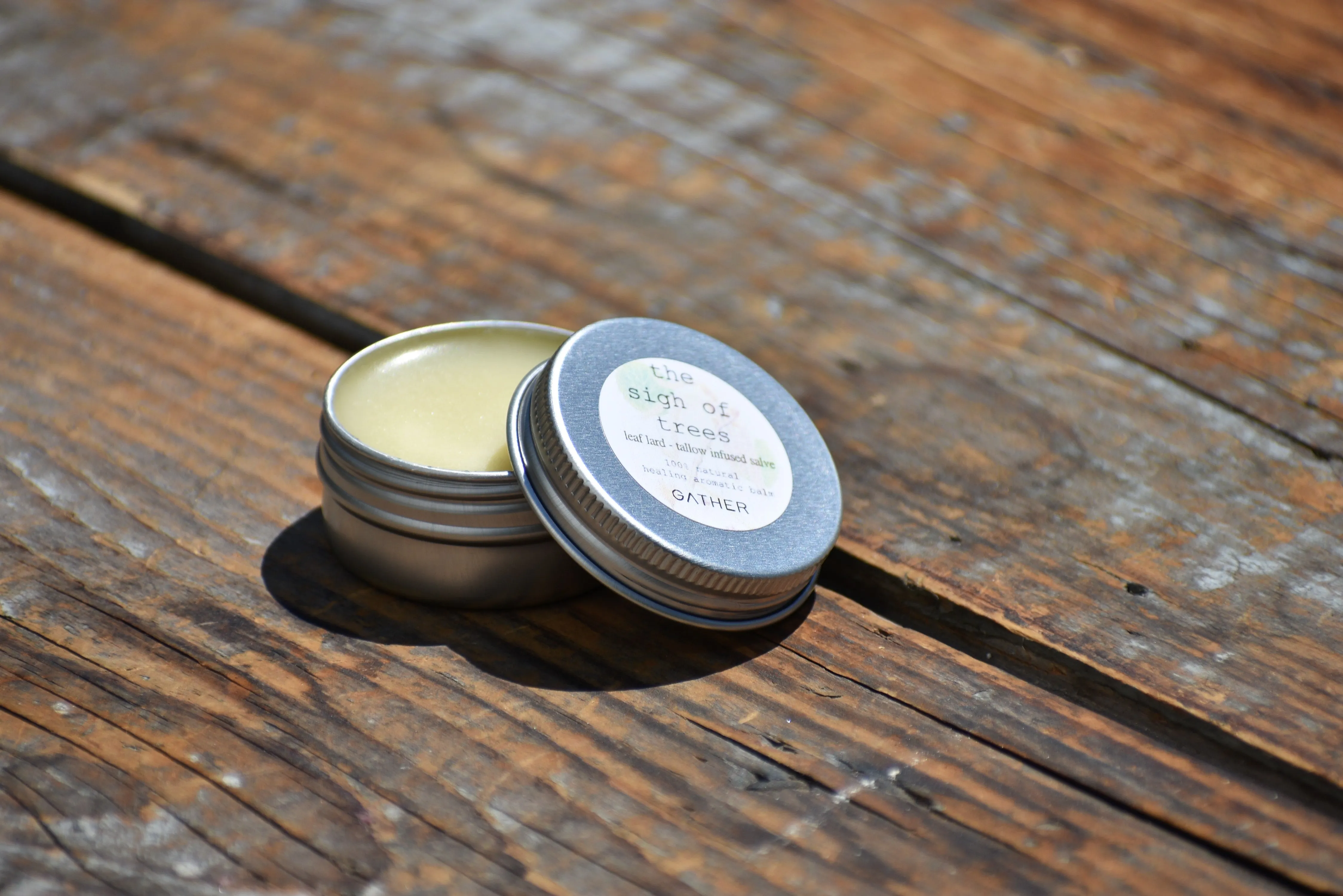 THE SIGH OF TREES SALVE | Botanical Infused Leaf Lard - Tallow Salve | Poplar . White Fir . Pinon . Sweet Fern