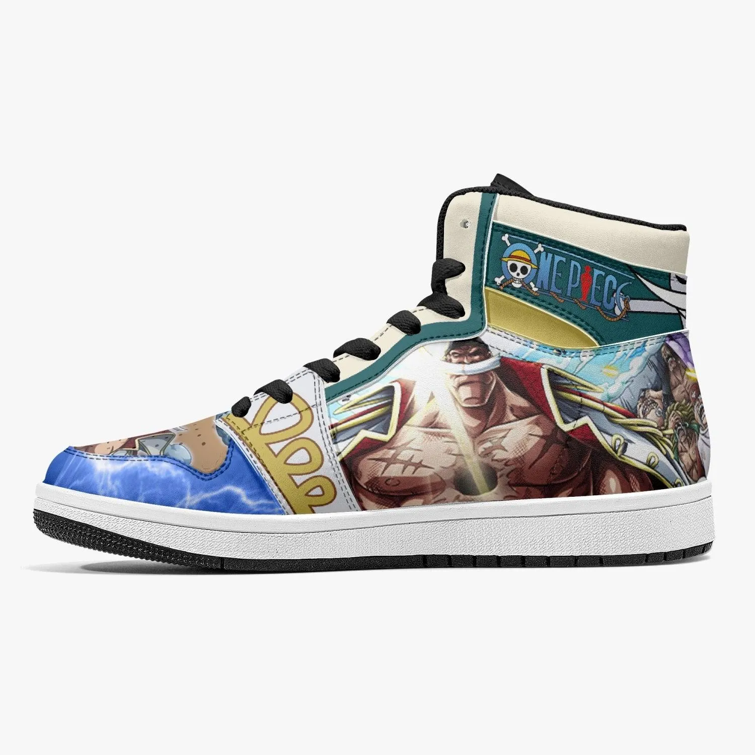Whitebeard Marineford One Piece Mid 1 Basketball Shoes