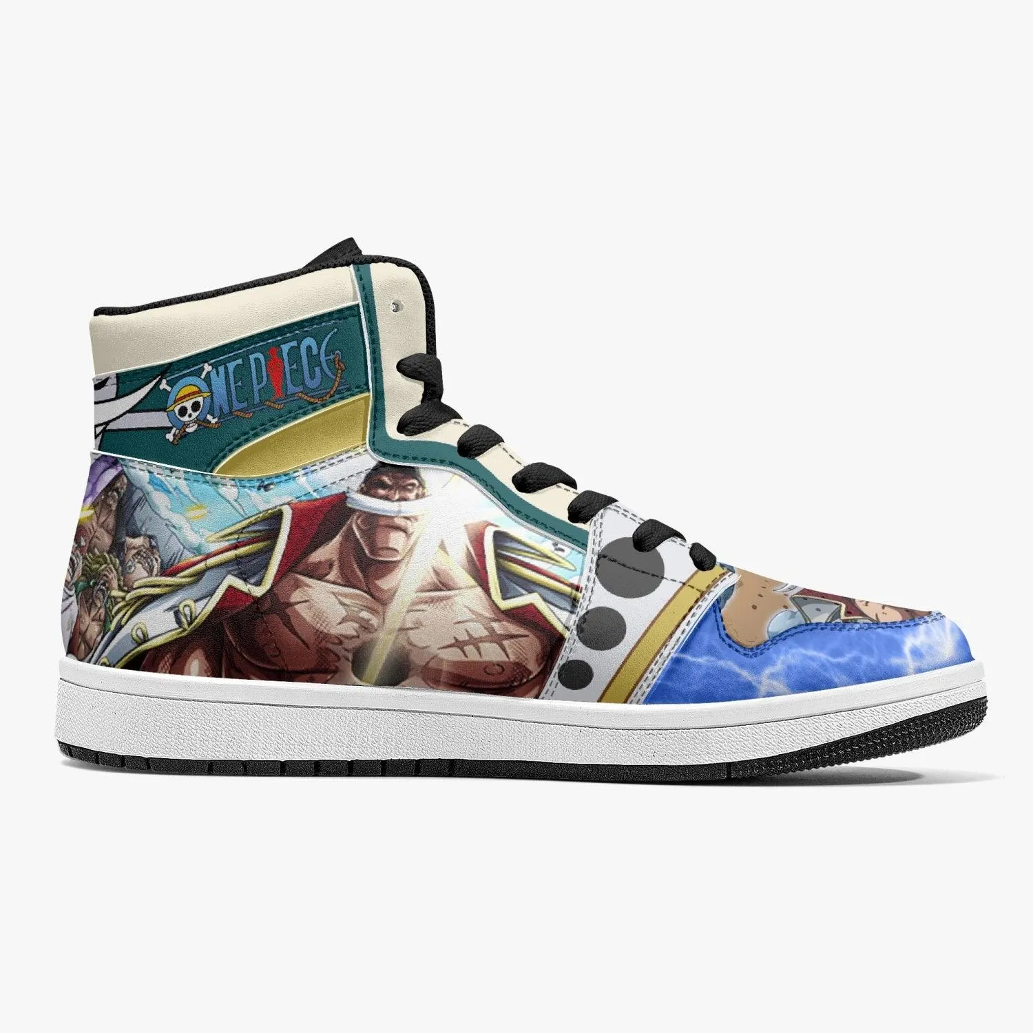 Whitebeard Marineford One Piece Mid 1 Basketball Shoes