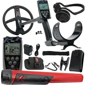XP Deus Metal Detector with Remote, 9” X35 Coil, WSAUDIO Headphones, and MI-6 Pinpointer